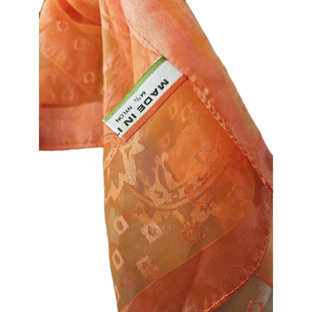 Echo Vintage Orange Sheer Scarf | Made in Italy | OS